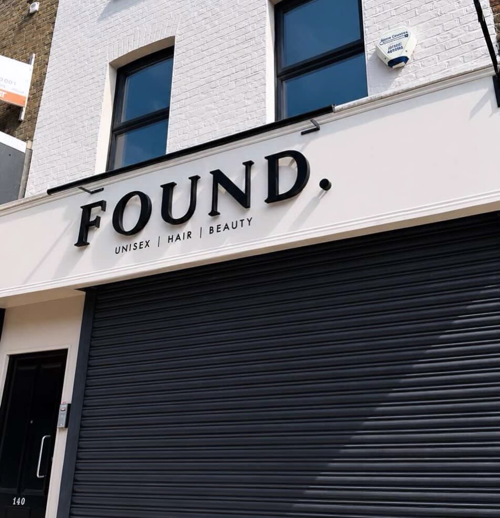 found. Unisex Hair and Beauty salon 3D storefront sign customer review London and the UK